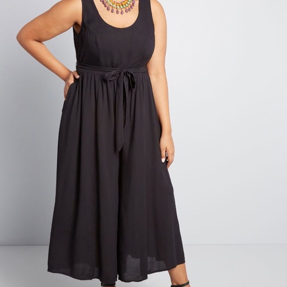 ModCloth Unbridled Enthusiasm black jumpsuit. - Picture 2 of 7